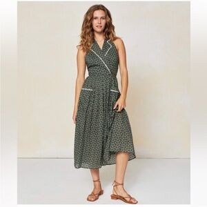 Christy Dawn Fiona Dress Night Strawberry Floral Cotton Midi Medium EUC